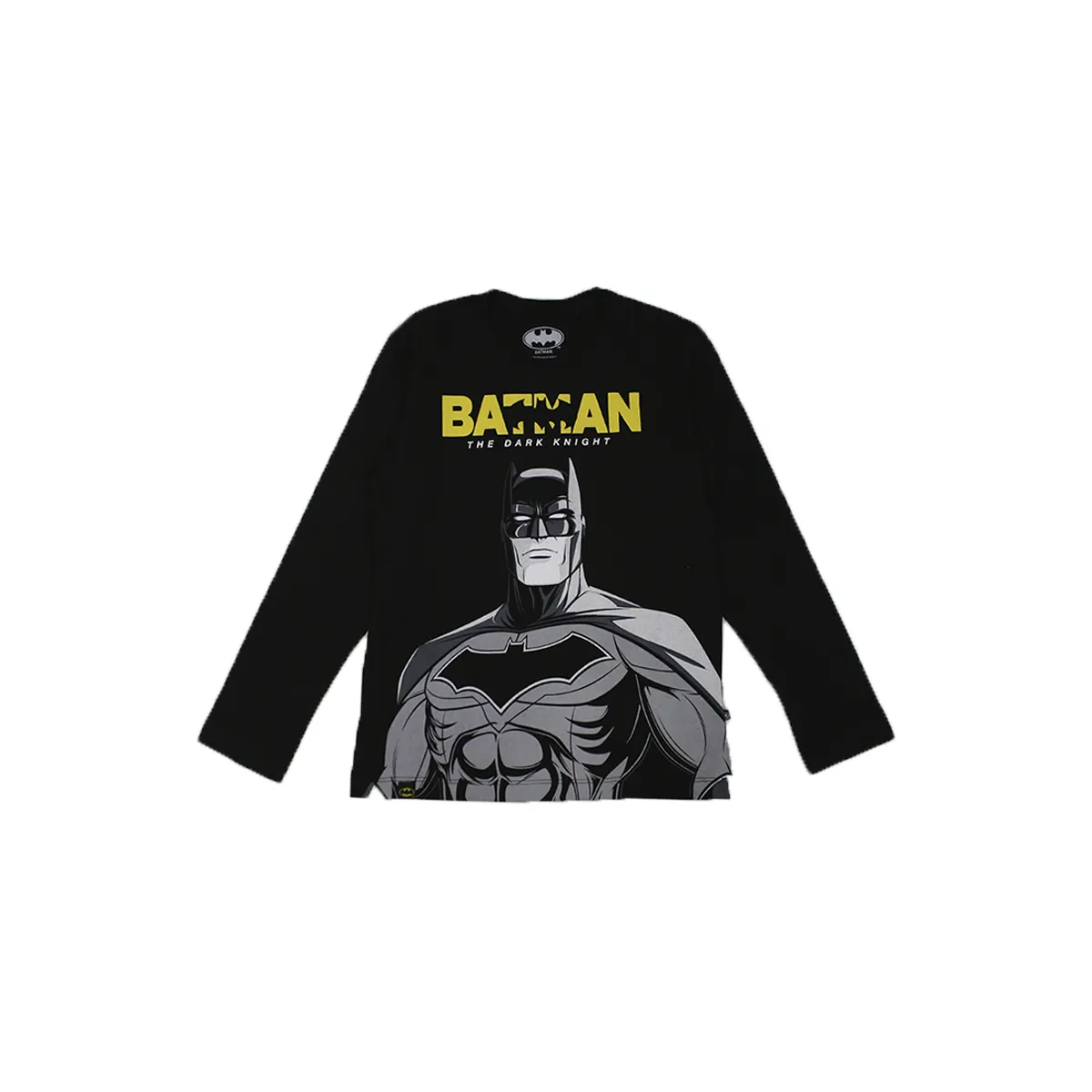DC COMICS - POLO MANGA LARGA BATMAN NEGRO NIÑO