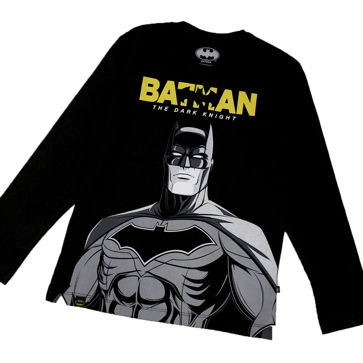 DC COMICS - POLO MANGA LARGA BATMAN NEGRO NIÑO