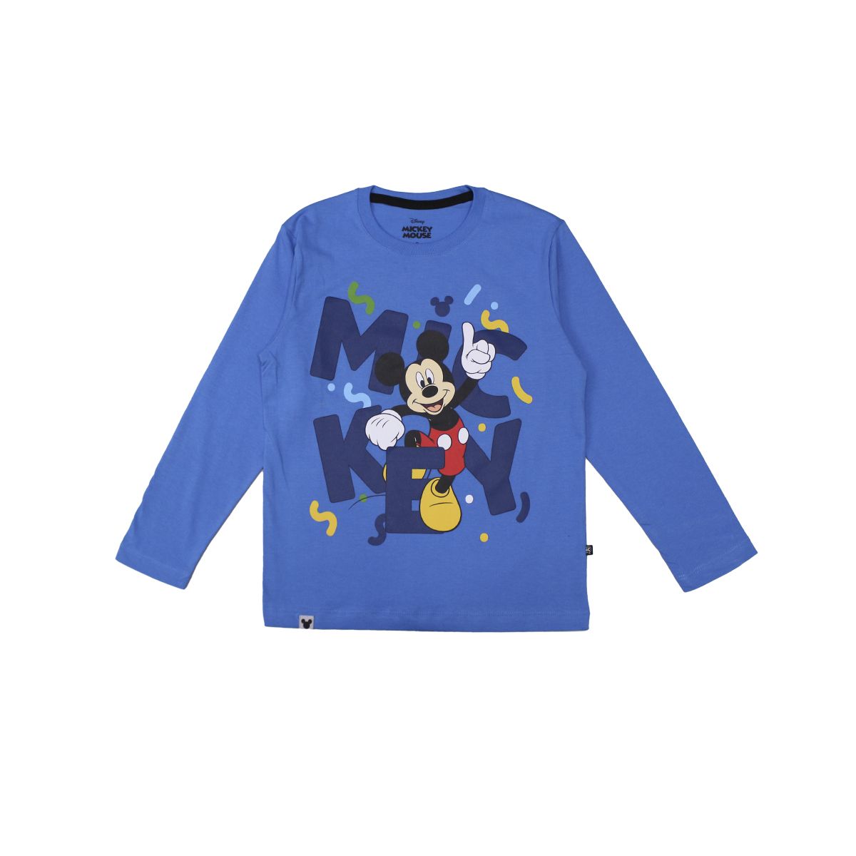 DISNEY - POLO MANGA LARGA MICKEY MOUSE AZUL NIÑO