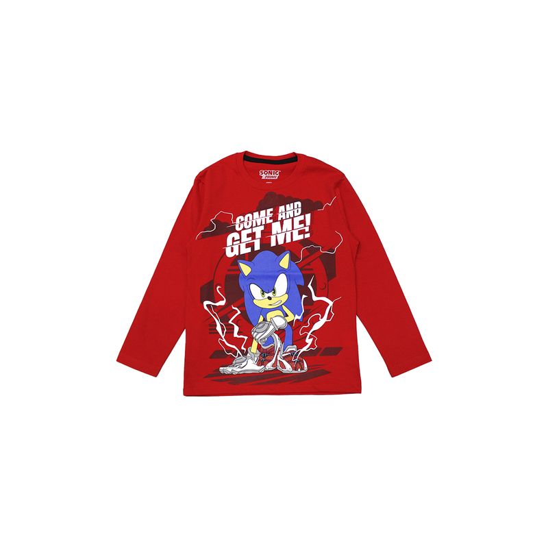 SEGA - POLO MANGA LARGA SONIC ROJO NIÑO
