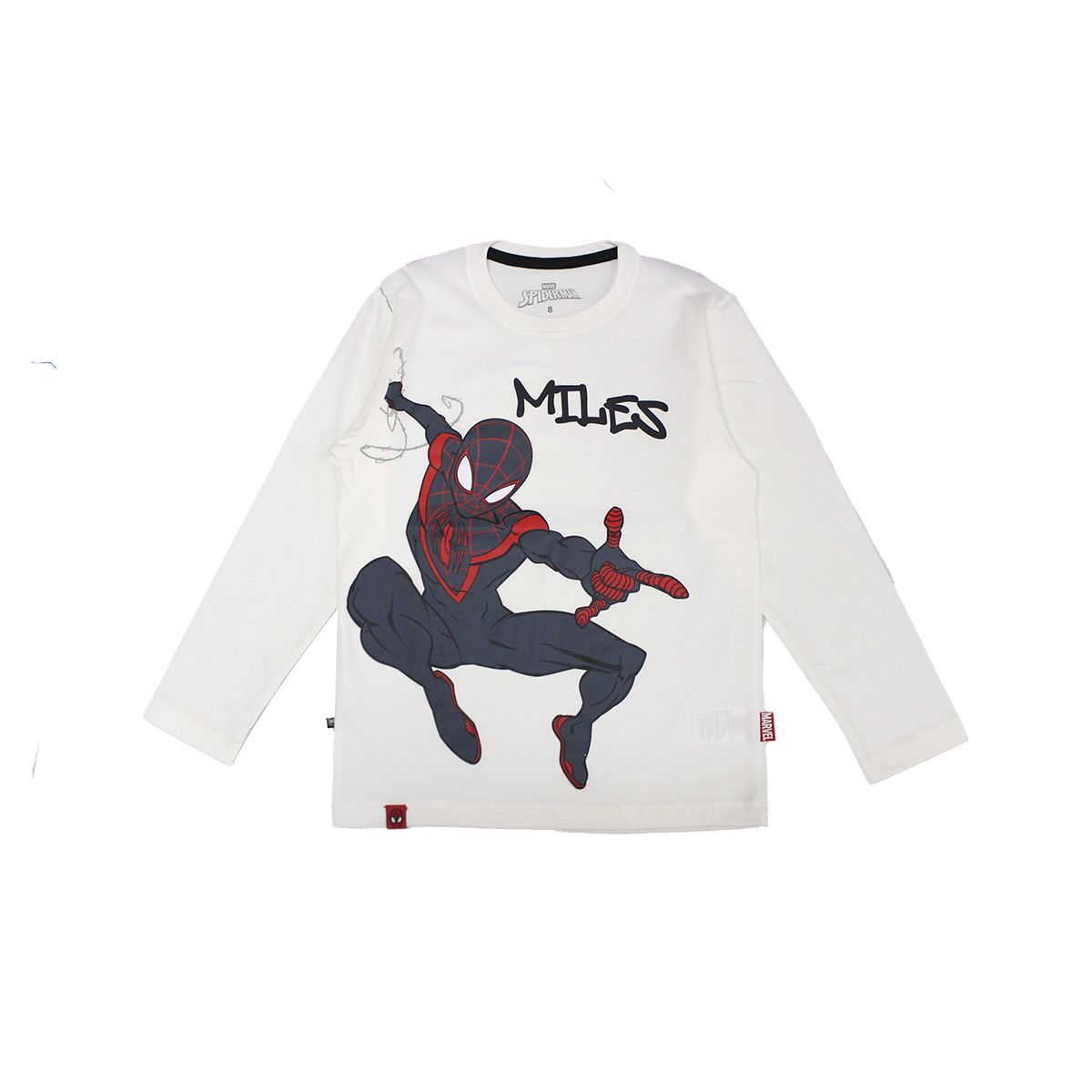 MARVEL - POLO MANGA LARGA SPIDERMAN MARFIL NIÑO
