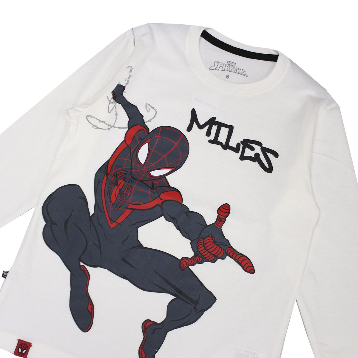 MARVEL - POLO MANGA LARGA SPIDERMAN MARFIL NIÑO