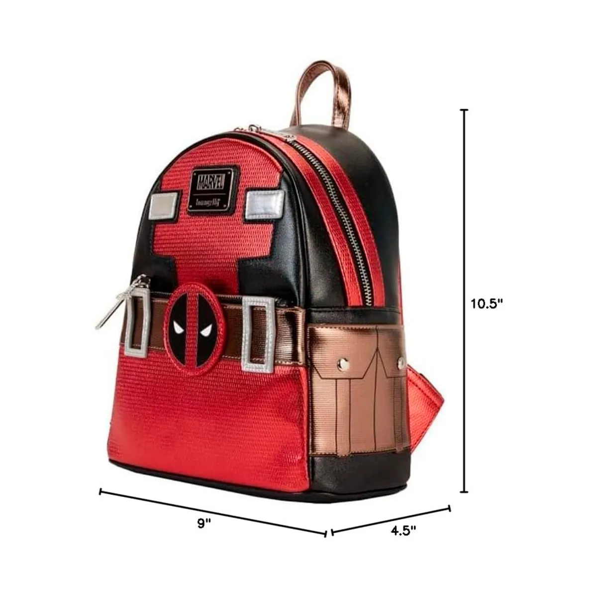 LOUNGEFLY - Loungefly DeadPool Mochila Marvel Metallic