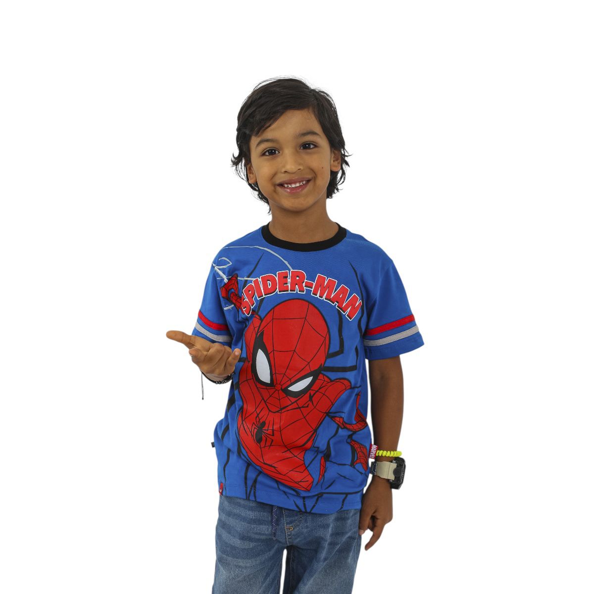 MARVEL - POLO MANGA CORTA SPIDERMAN AZUL NIÑO