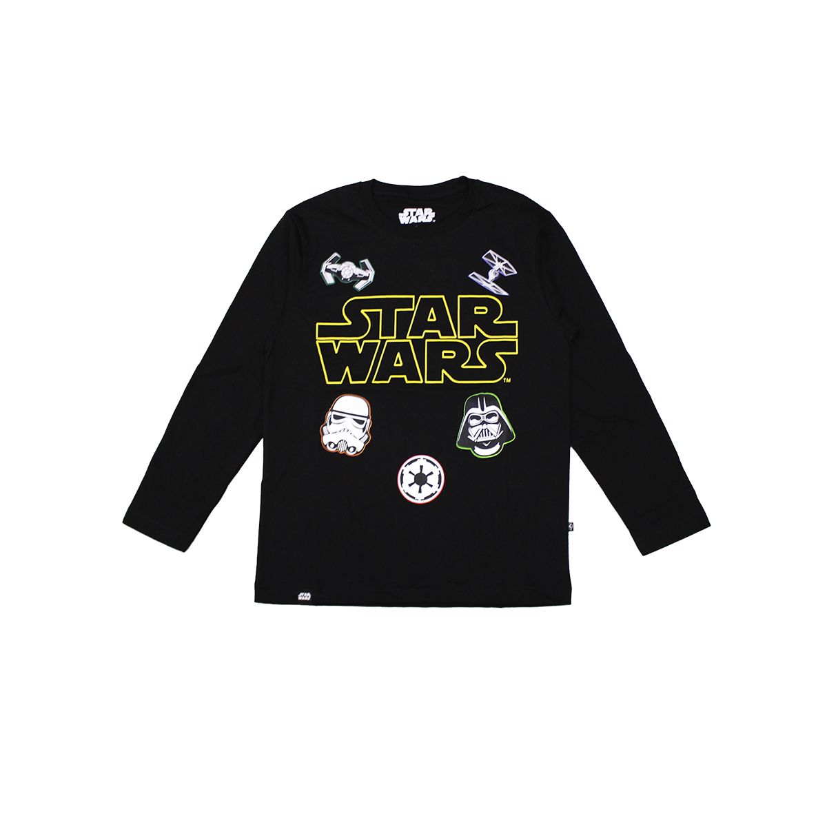STAR WARS - POLO MANGA LARGA STAR WARS NEGRO NIÑO