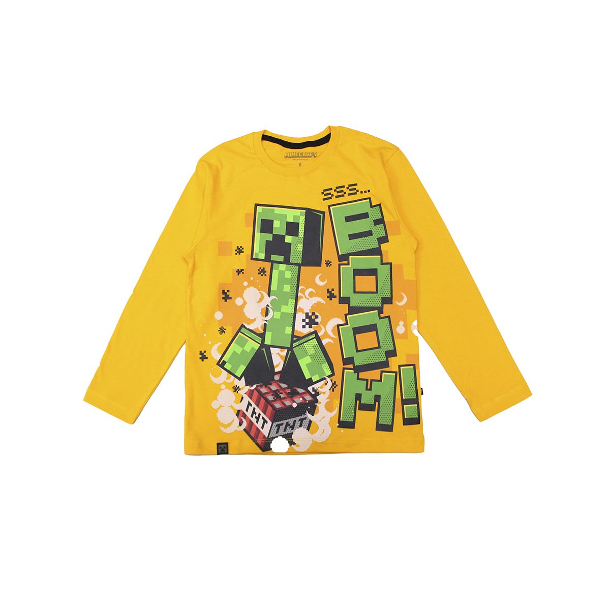 MICROSOFT - POLO MANGA LARGA MINECRAFT MARFIL NIÑO