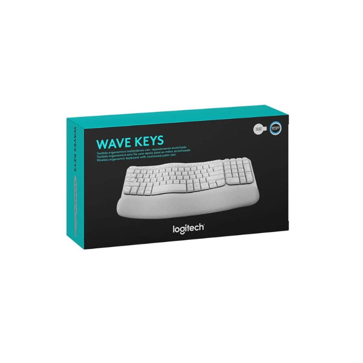 LOGITECH - Teclado Logitech Ergo Wave Wireless Bolt  Bt  Sp White