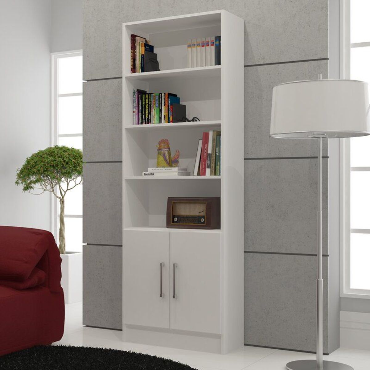 GENERICO - LIBRERO LUCIA - LA CASA DEL MUEBLERO - BLANCO