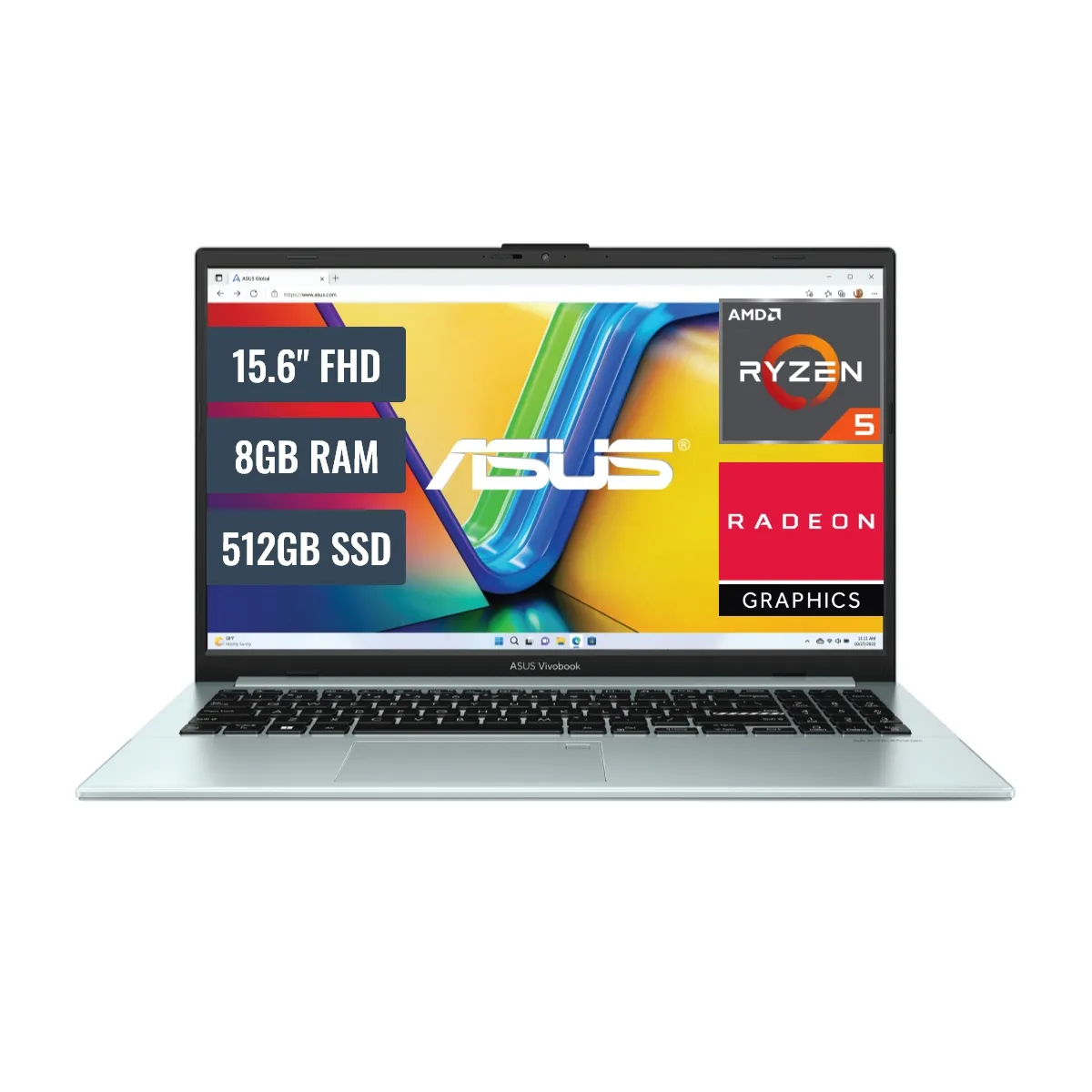 ASUS - Laptop Asus VivoBook Go AMD Ryzen 5 7520U 8GB RAM 512GB SSD 15.6 FHD FreeDOS