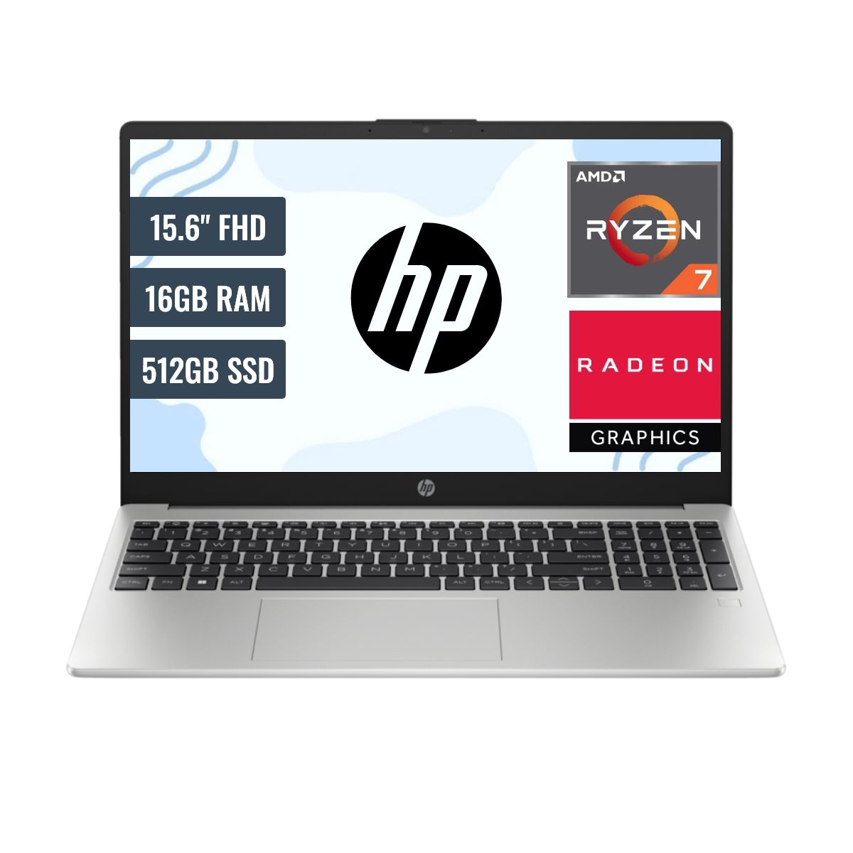 HP - Laptop HP 255 G10 AMD Ryzen 7 7730U 16GB RAM 512GB SSD M2 15.6 FHD FreeDOS