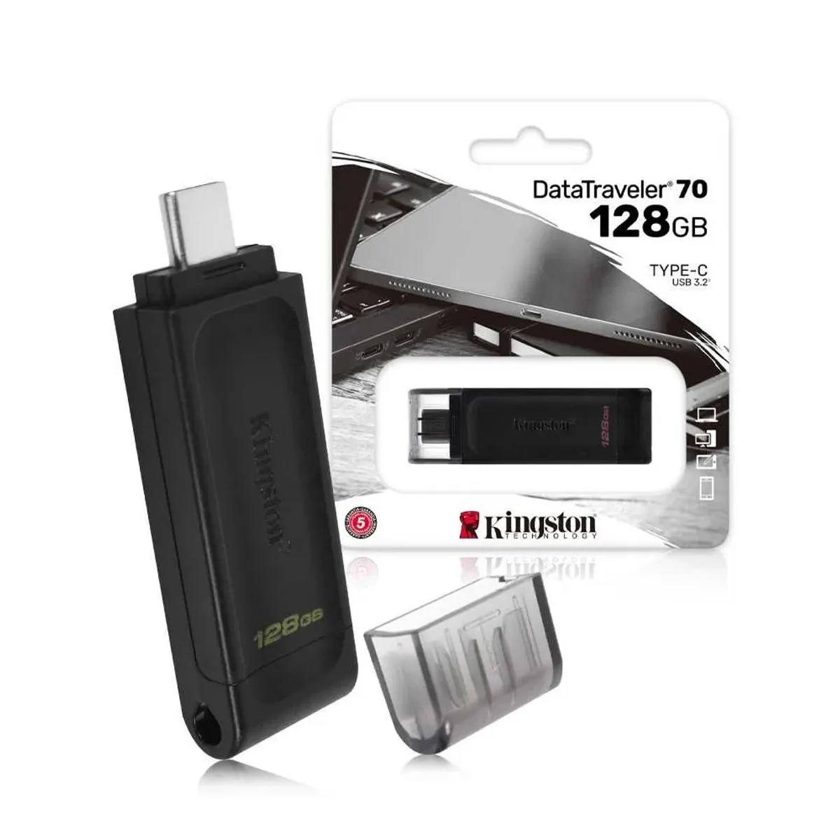 KINGSTON - Memoria USB-C 128 GB Kingston para Iphone o Android