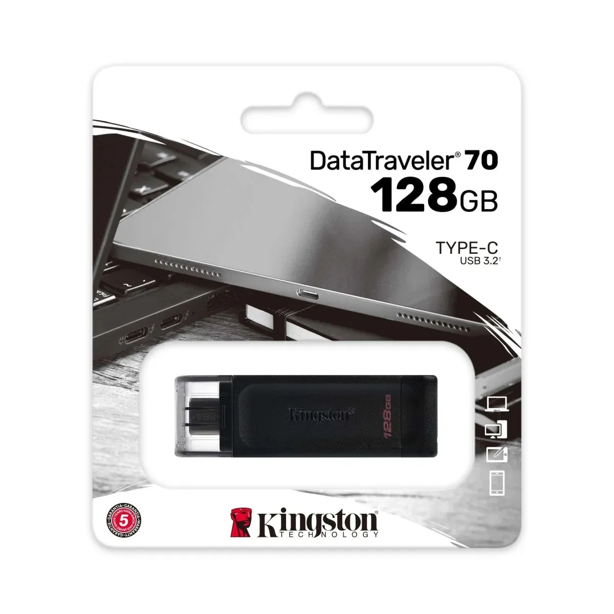 KINGSTON - Memoria USB-C 128 GB Kingston para Iphone o Android
