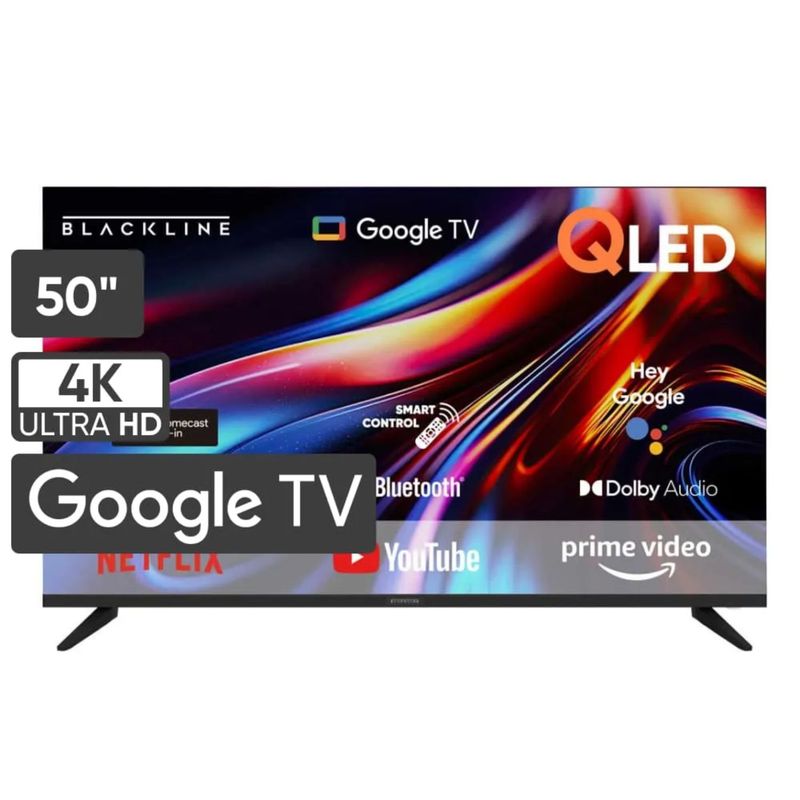 BLACKLINE - Televisor BLACKLINE QLED 50 UHD 4K Smart TV BL-TV50QUQG5F4