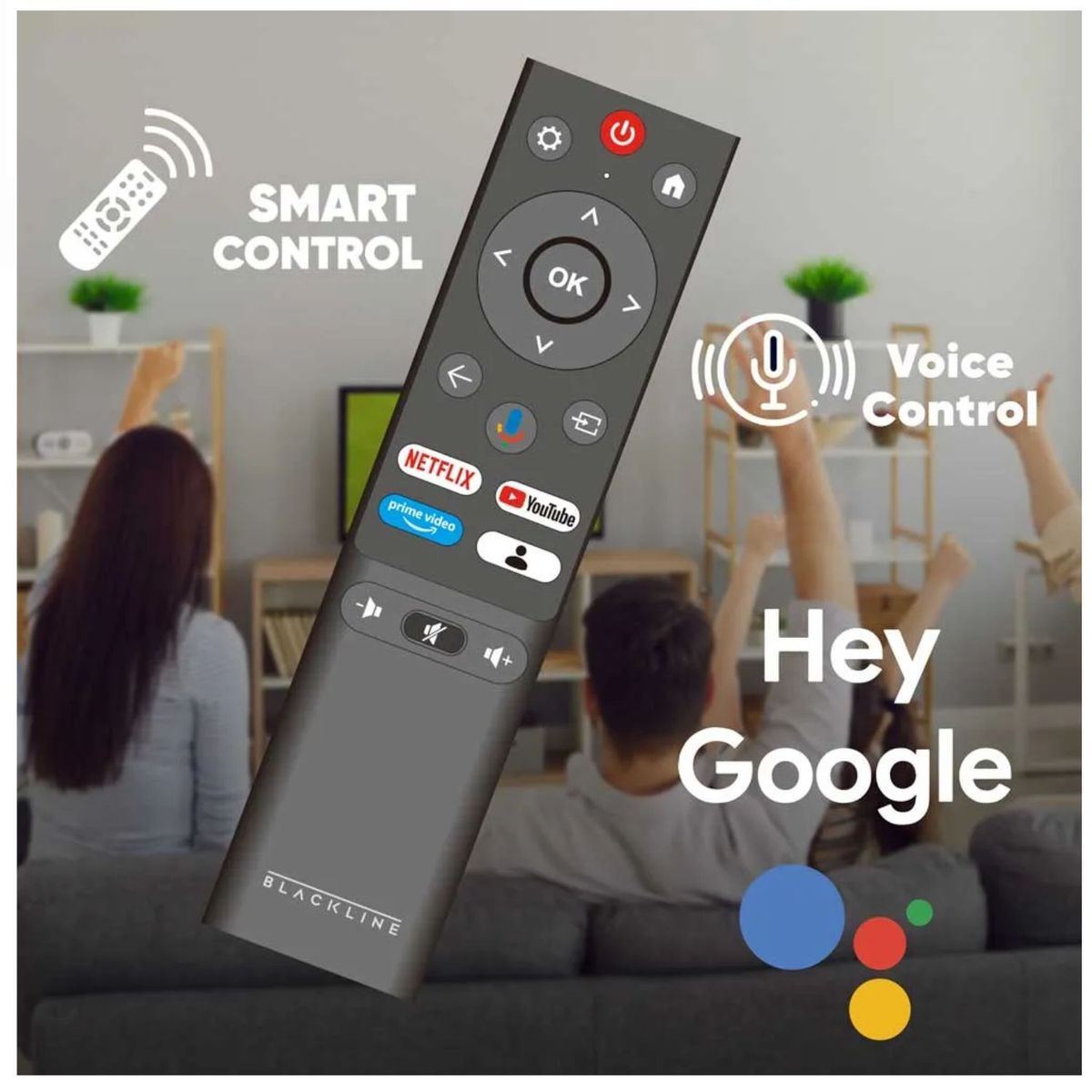 BLACKLINE - Televisor BLACKLINE QLED 50 UHD 4K Smart TV BL-TV50QUQG5F4