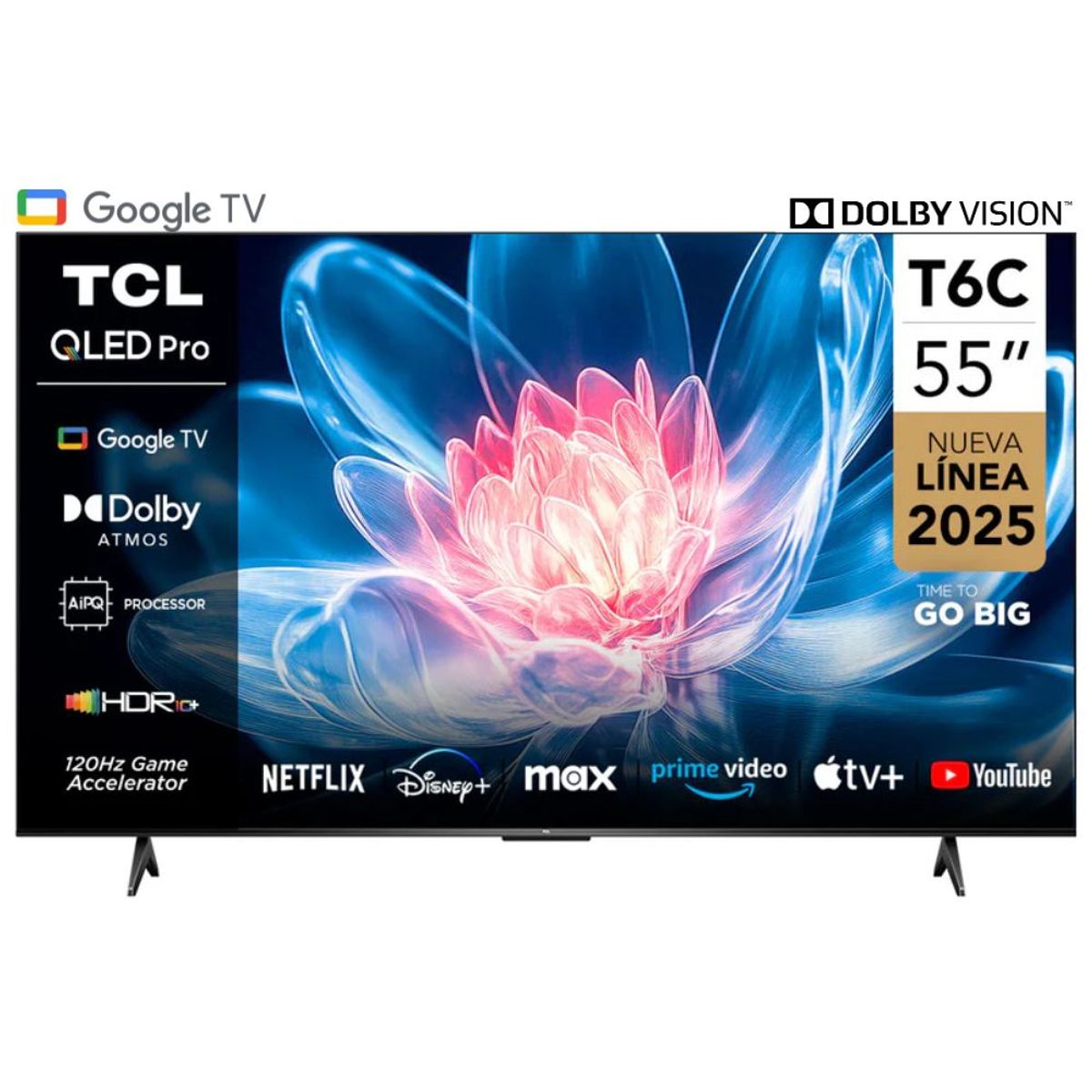 TCL - Televisor Smart TV 55 TCL 4K UHD QLED 55T6C