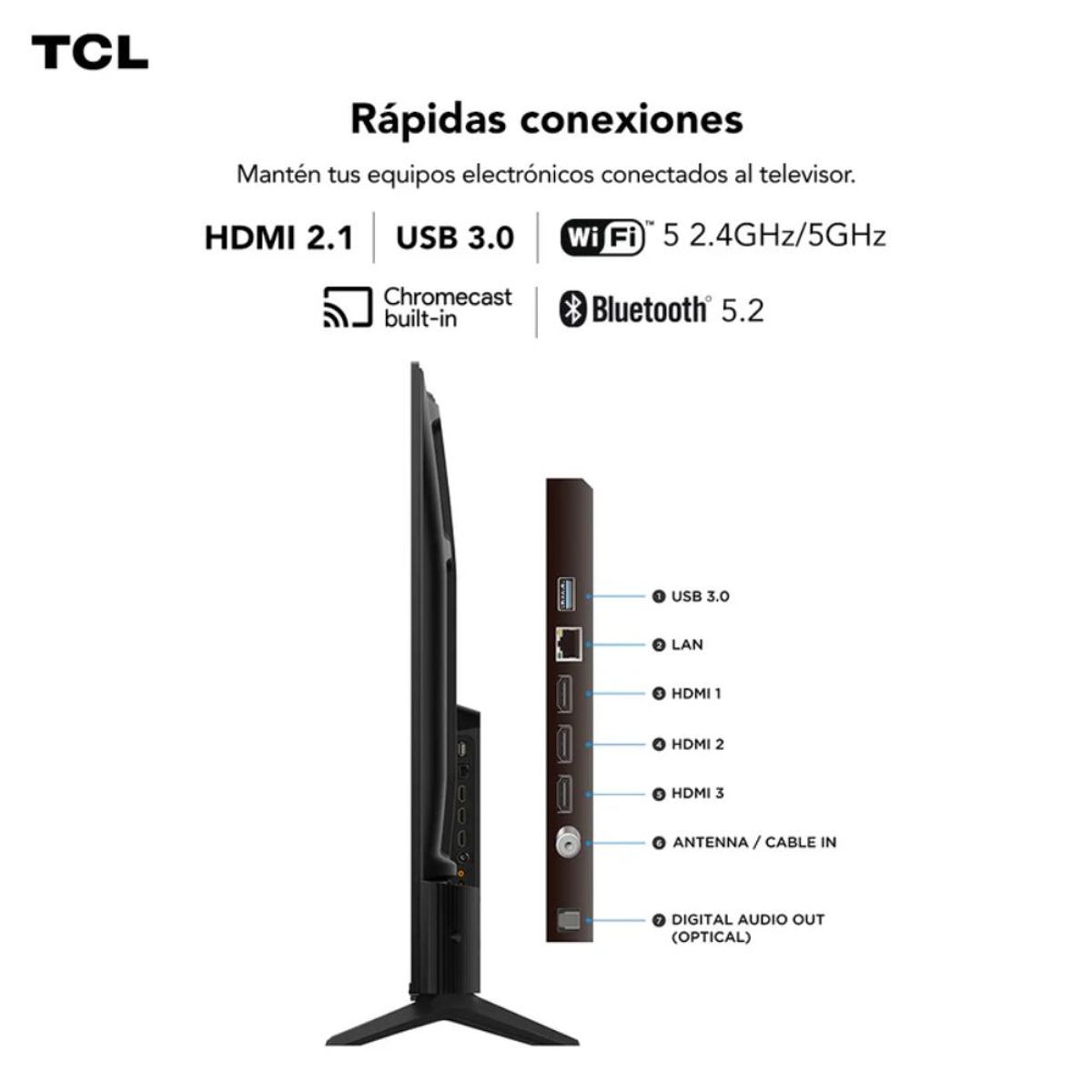 TCL - Televisor Smart TV 55 TCL 4K UHD QLED 55T6C