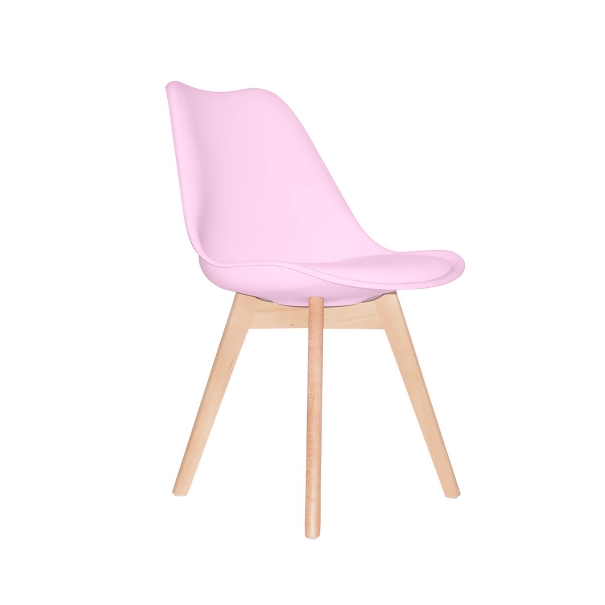 BONNO - Silla de Diseño Ema Rosado Tapizado Bonno