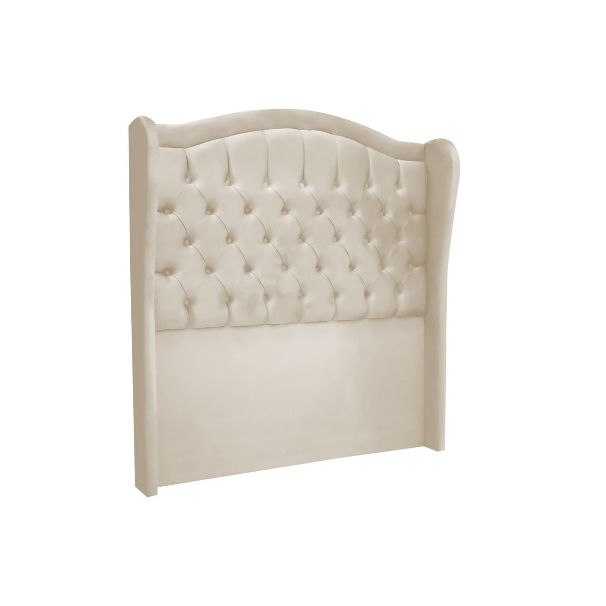 MUEBLES MACRUMO - Cama tapizada Princesa Queen - Color Beige