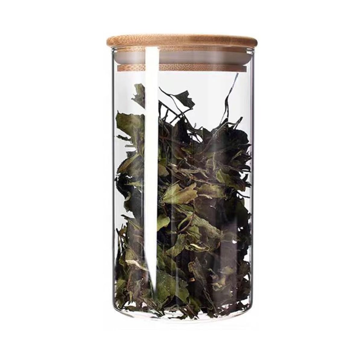 INSPIRA - Frasco de Vidrio Borosilicato con Tapa de Bambú 700 ml