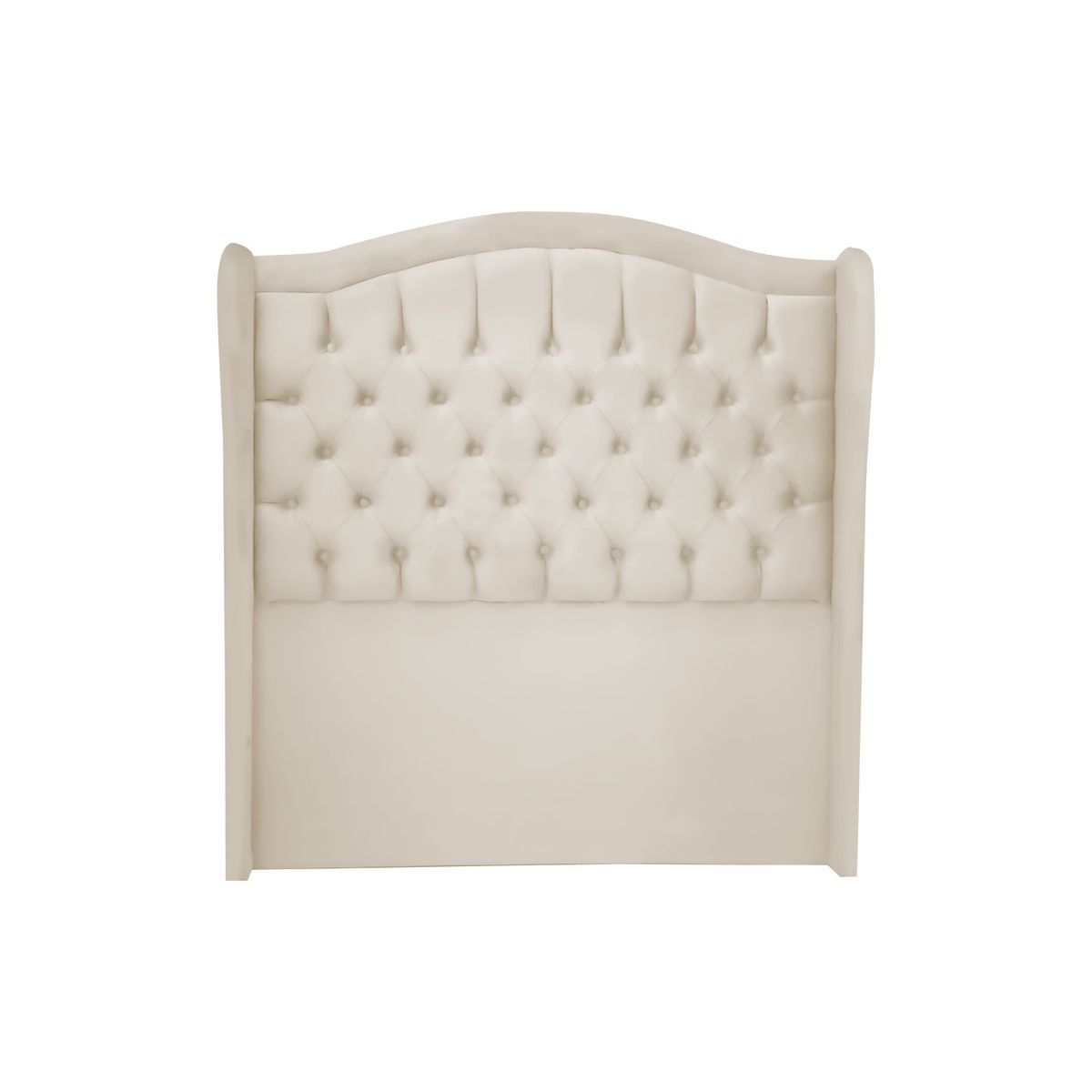 MUEBLES MACRUMO - Cama tapizada Princesa King 2 tarimas - Color Beige