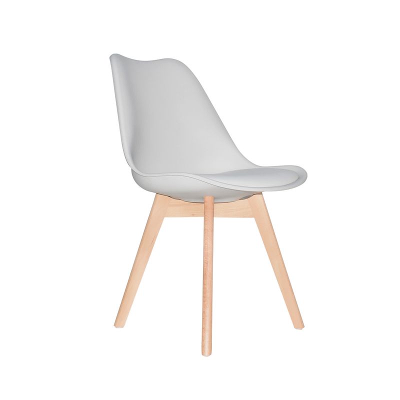 BONNO - Silla de Diseño Ema Gris Tapizado Bonno