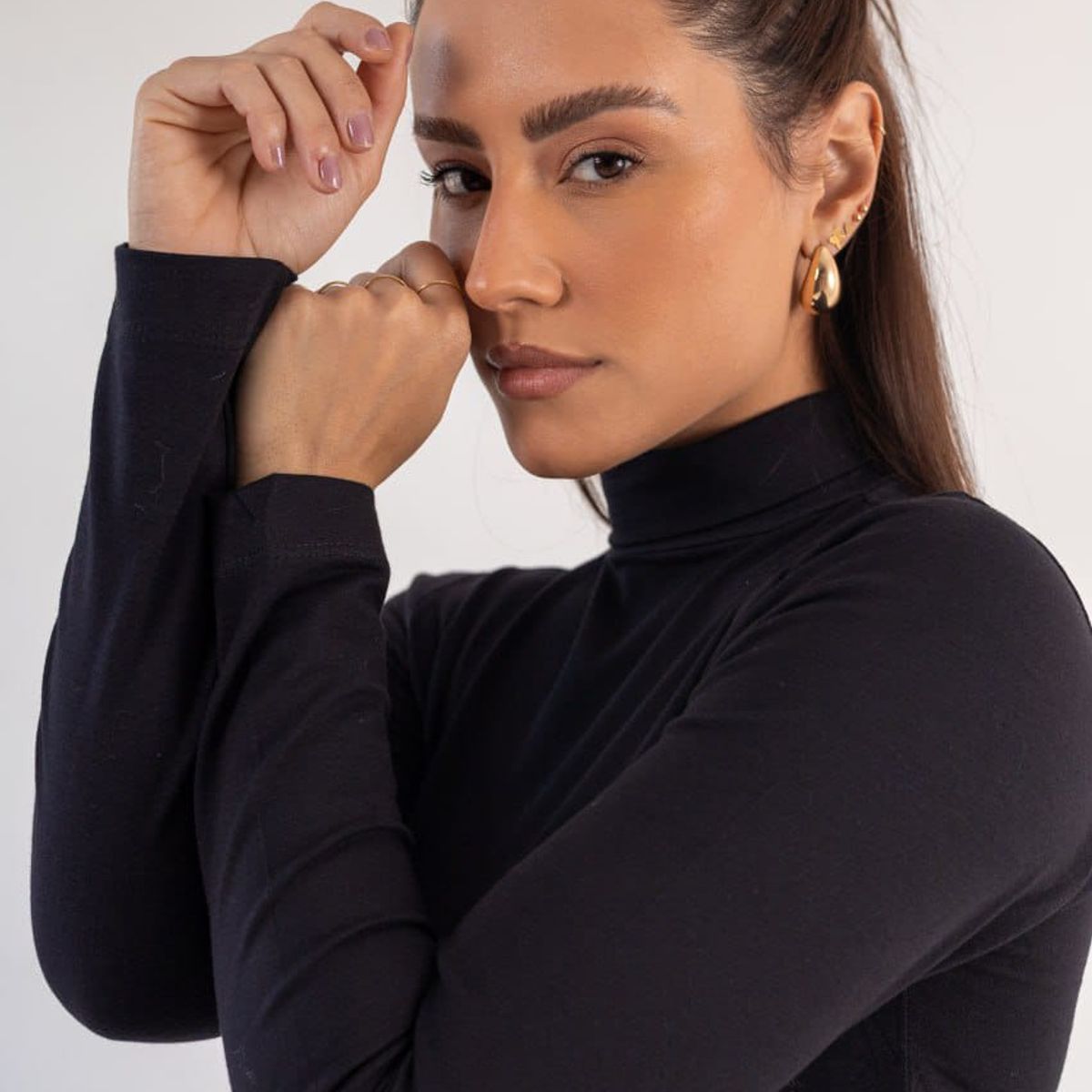 GENERICO - Cafarena cuello alto Manga Larga