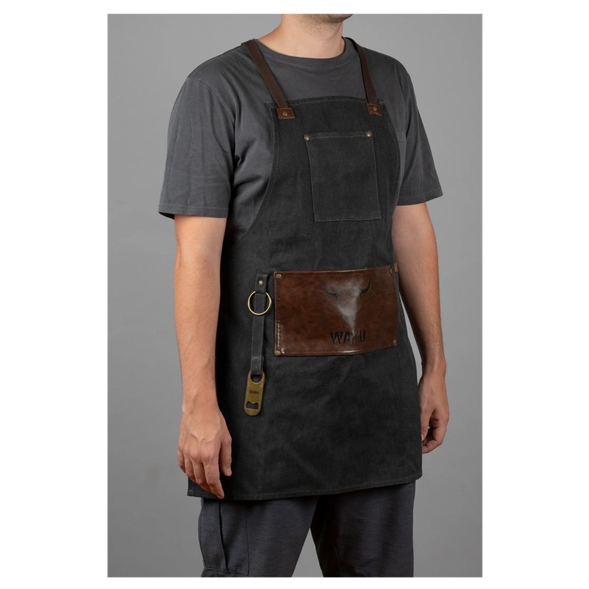 WAYU - DELANTAL MANDIL PREMIUM AJUSTABLE CON DESTAPADOR WAYU