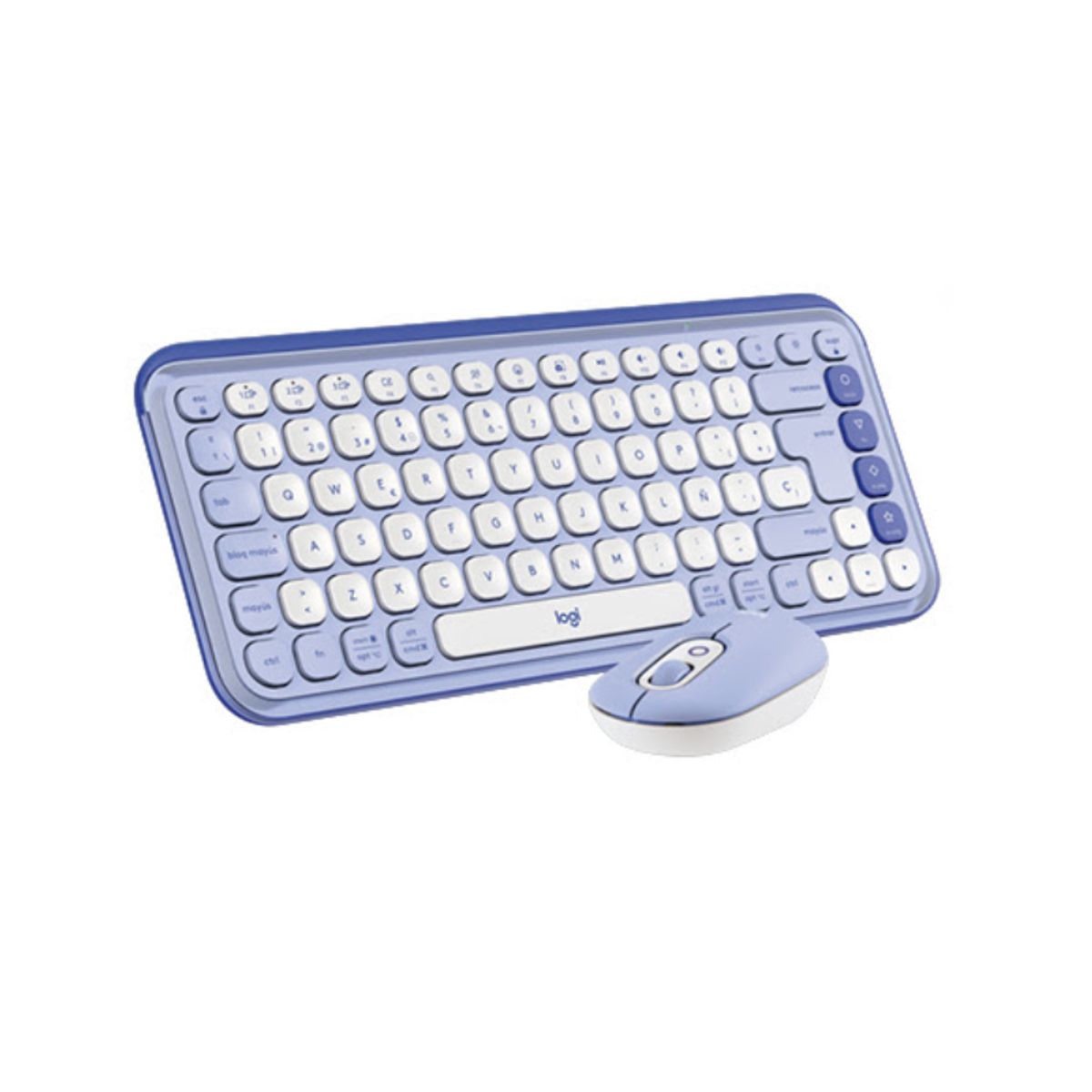 LOGITECH - Teclado Logitech + Mouse Pop Icon BluetoothWireless Sp Copilot Lilac