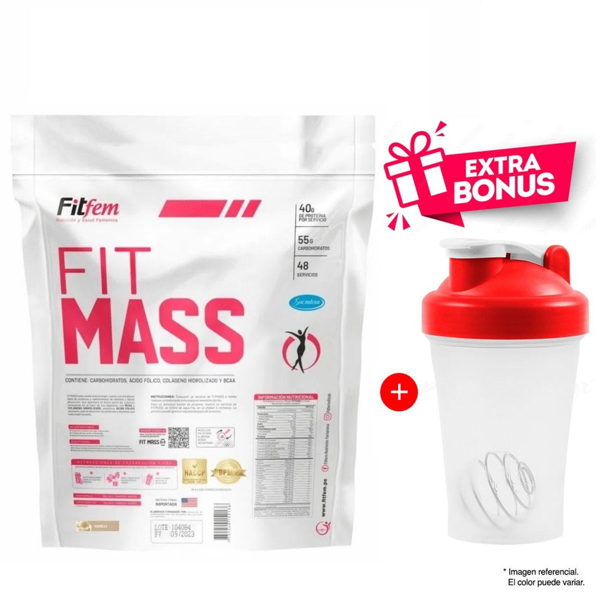 FITFEM - Mass Gainer Fitfem Fitmass 5kg Chocolate + Tomatodo