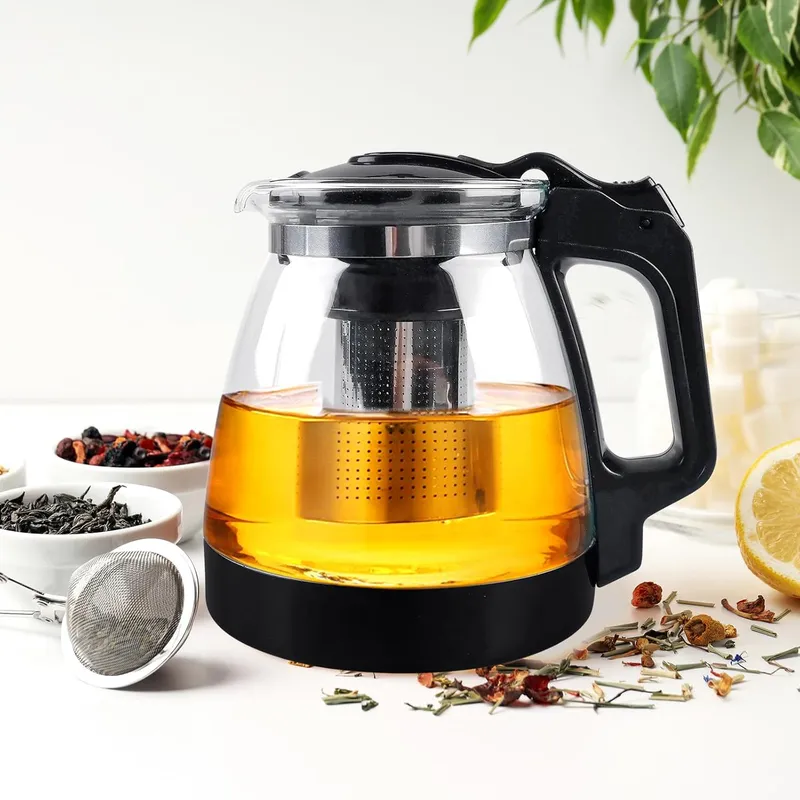 GENERICO - Tetera de Vidrio Infusor de Té con Filtro 700 ML