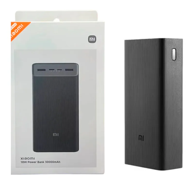 XIAOMI - Power bank Xiaomi 30000 mAh Carga Rápida - Negro