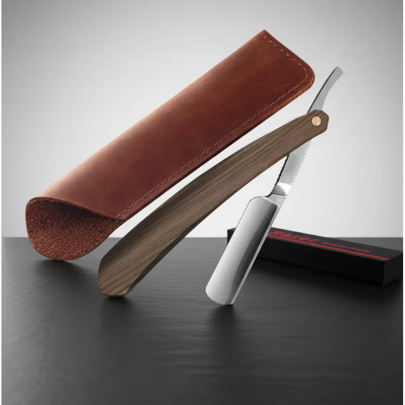 GENERICO - NAJAVA + CASE ESTUCHE TRANSPORTADOR MANGO MADERA AFEITADO PRECISO