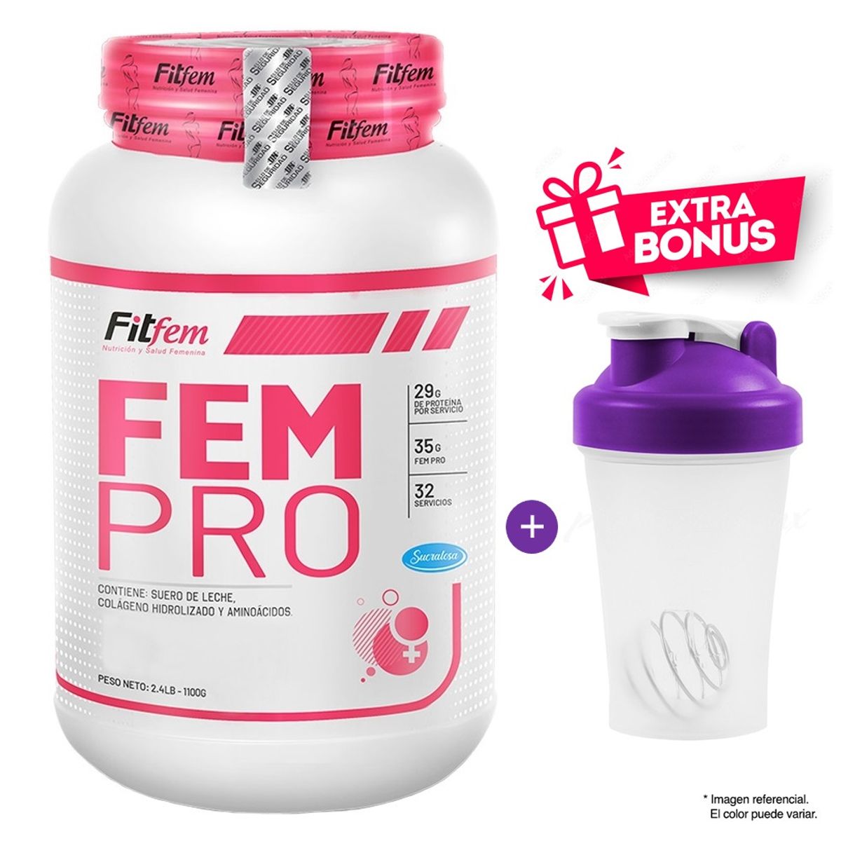 FITFEM - PROTEÍNA FITFEM FEMPRO 1100 GRAMOS CHOCOLATE