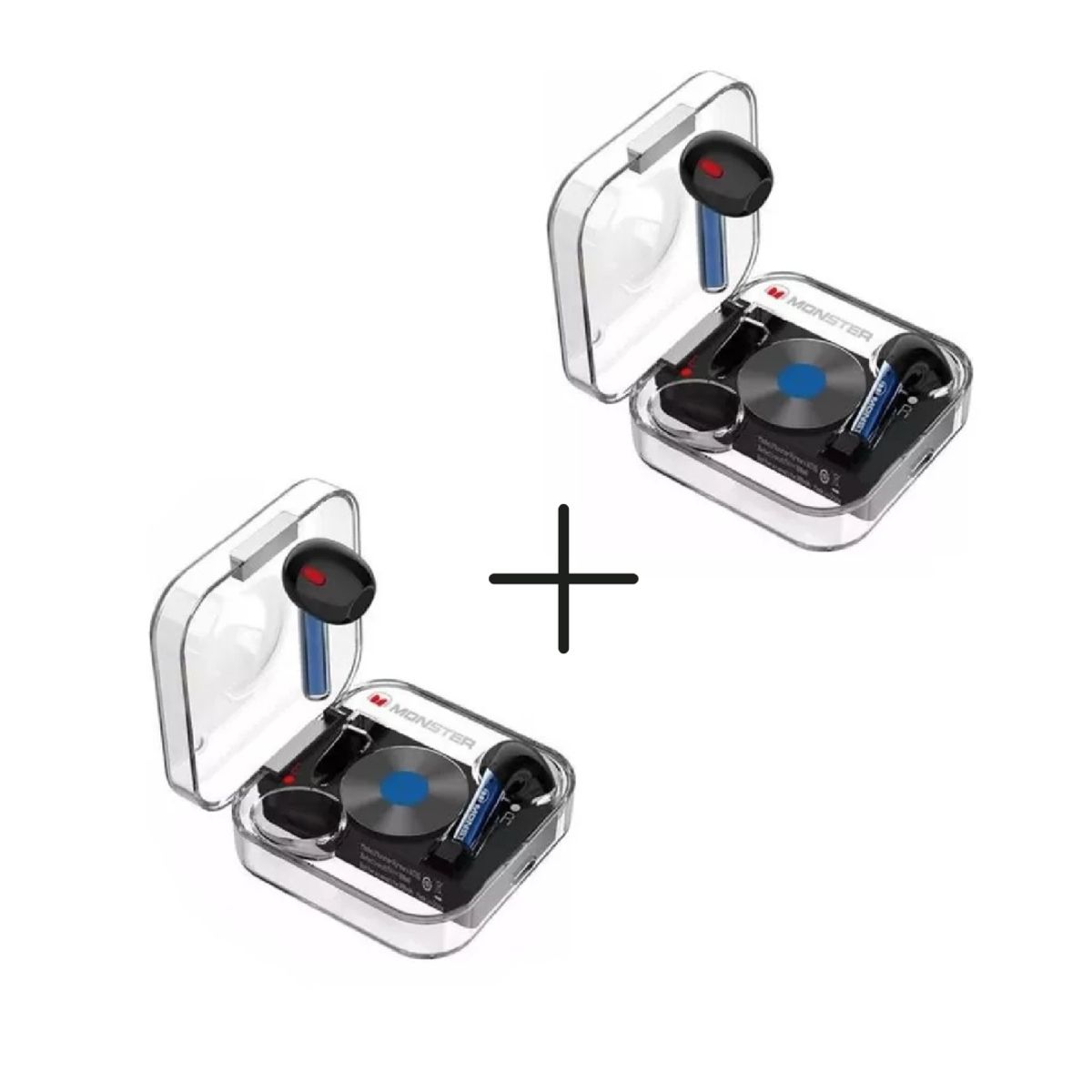MONSTER AUDIO - Audífonos Bluetooth Gamer Monster XKT01 Azules Pack Por 2 Unidades