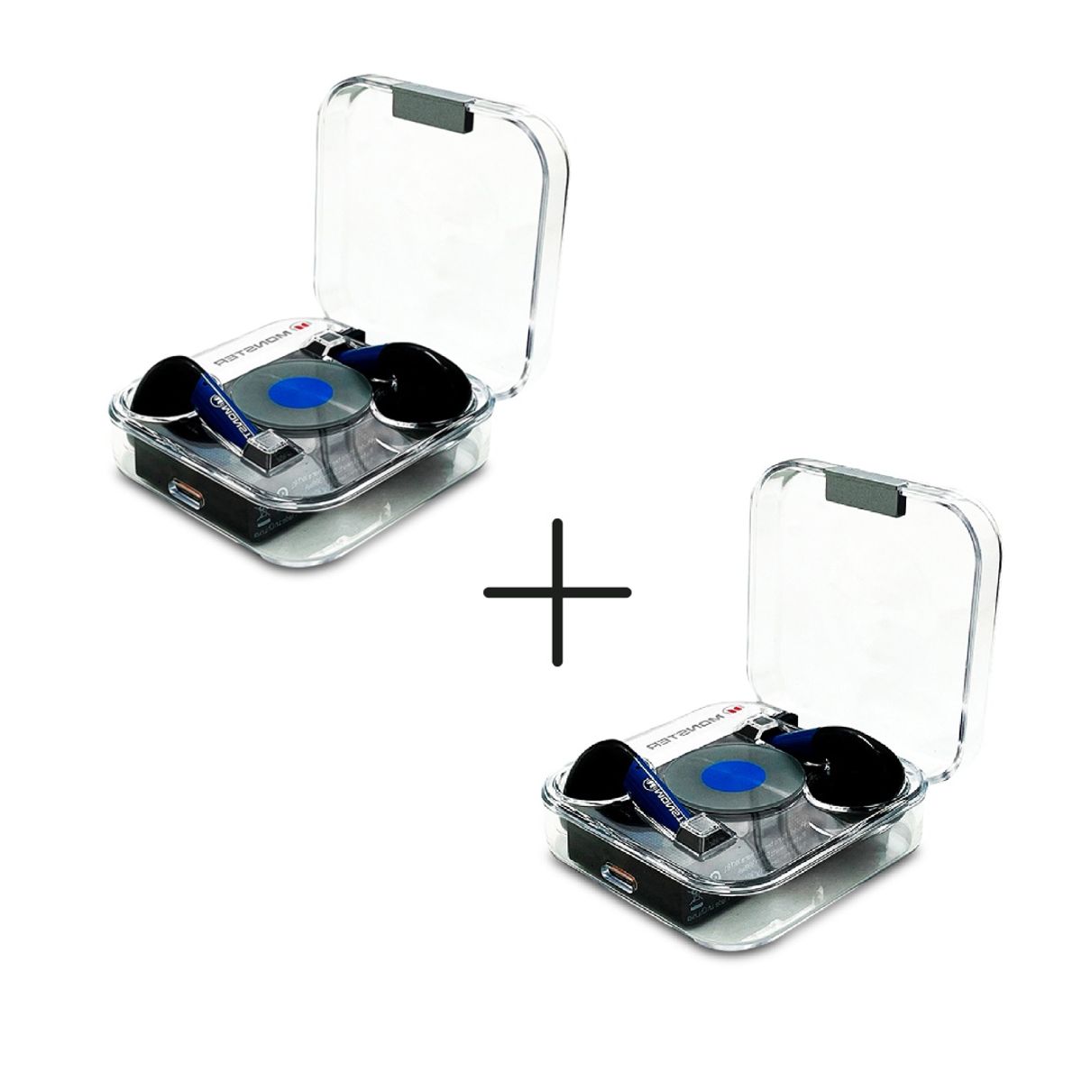 MONSTER AUDIO - Audífonos Bluetooth Gamer Monster XKT01 Azules Pack Por 2 Unidades