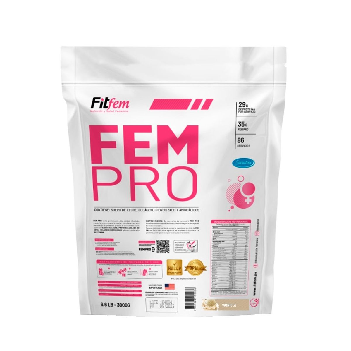 FITFEM - Proteína FEMPRO 3KG FITFEM VAINILLA