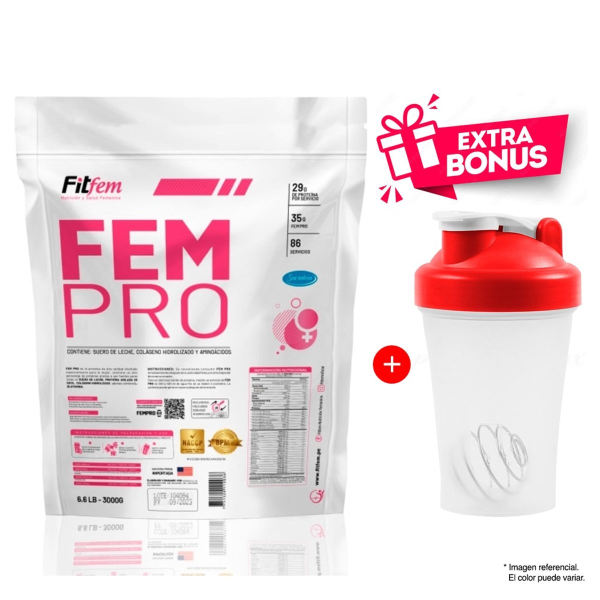 FITFEM - Proteína Fitfem Fem Pro 3kg Chocolate Shaker