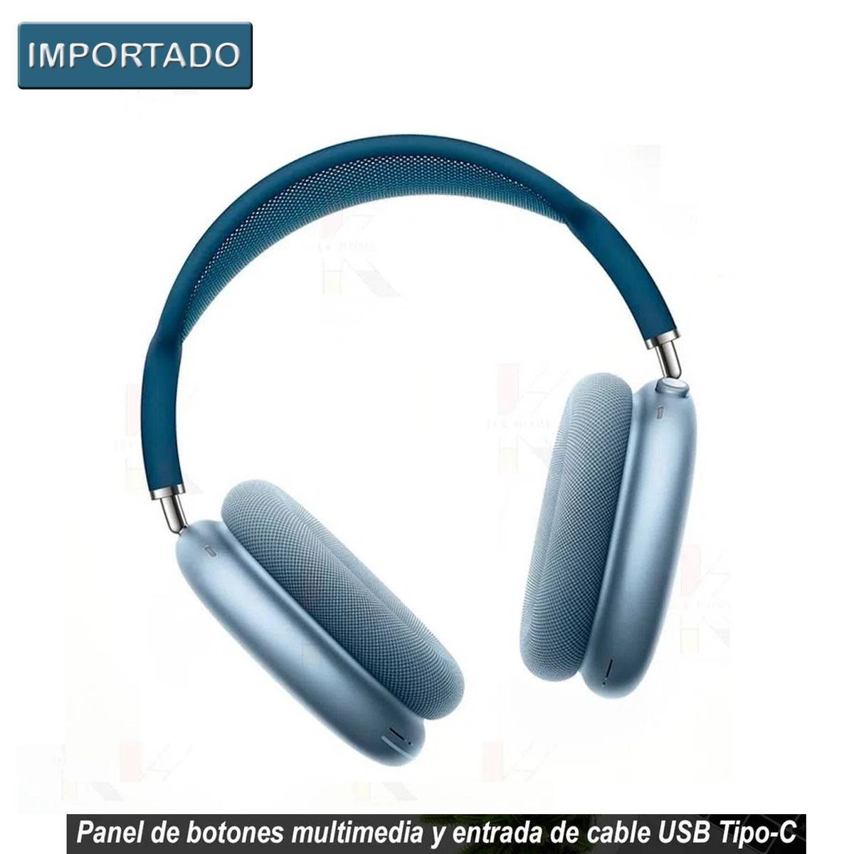 GENERICO - AUDÍFONOS BLUETOOTH INALÁMBRICO AZUL METALICO