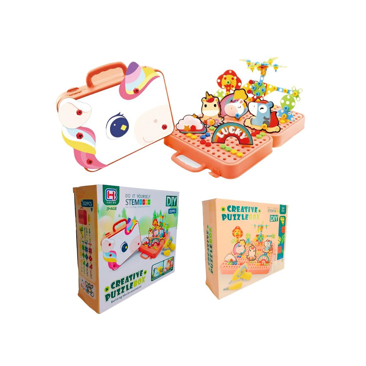 GENERICO - Juego Didáctico Mosaico Unicornio Creativo con Taladro