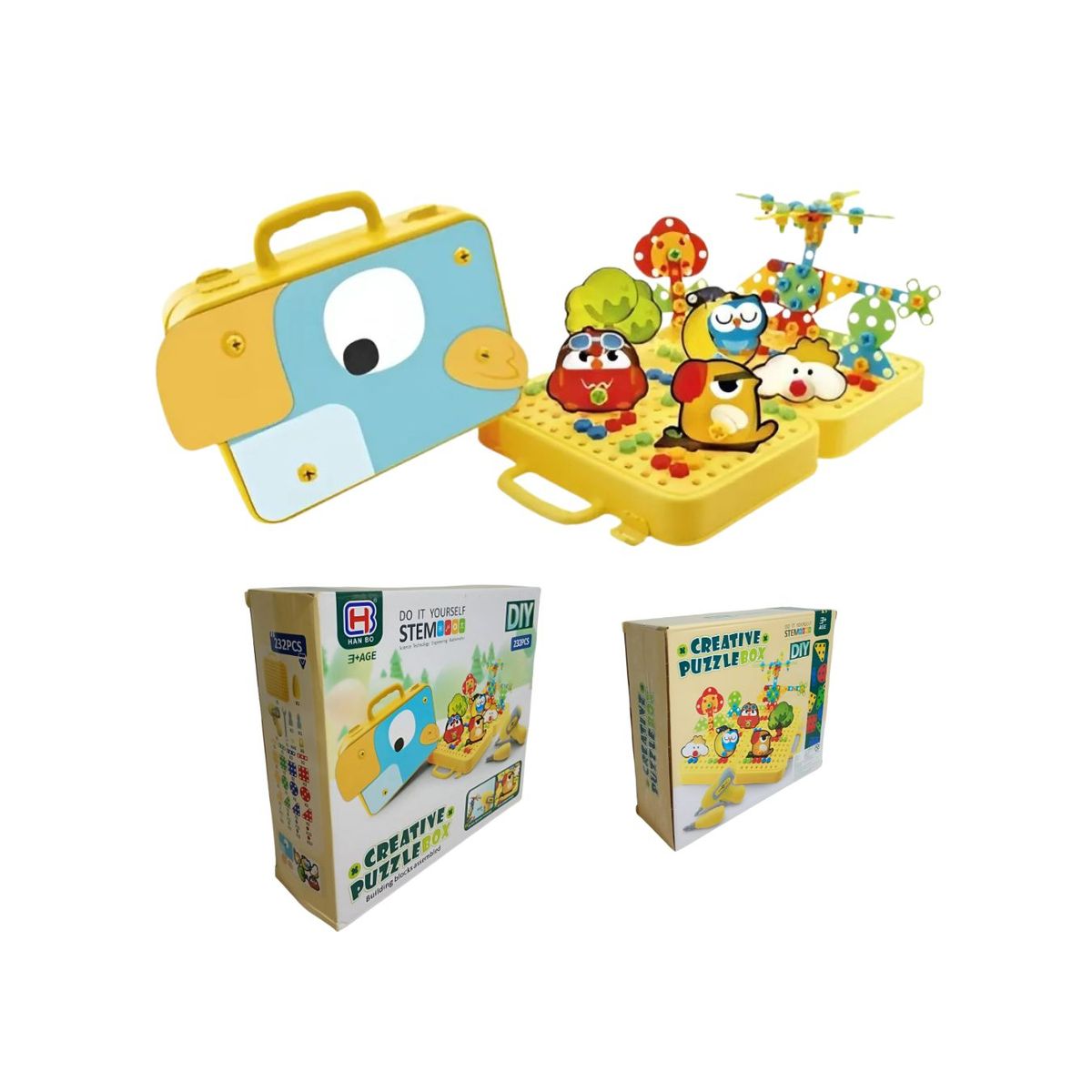 GENERICO - Juego Didáctico Mosaico Bird Creativo con Taladro