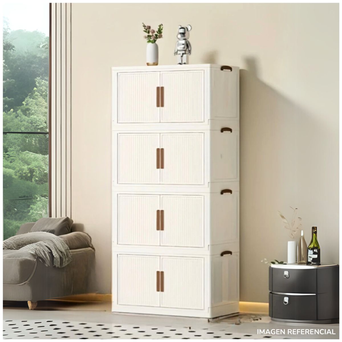 GENERICO - Armario Estante Organizador Multiusos 4 Niveles 150cm x 68 cm