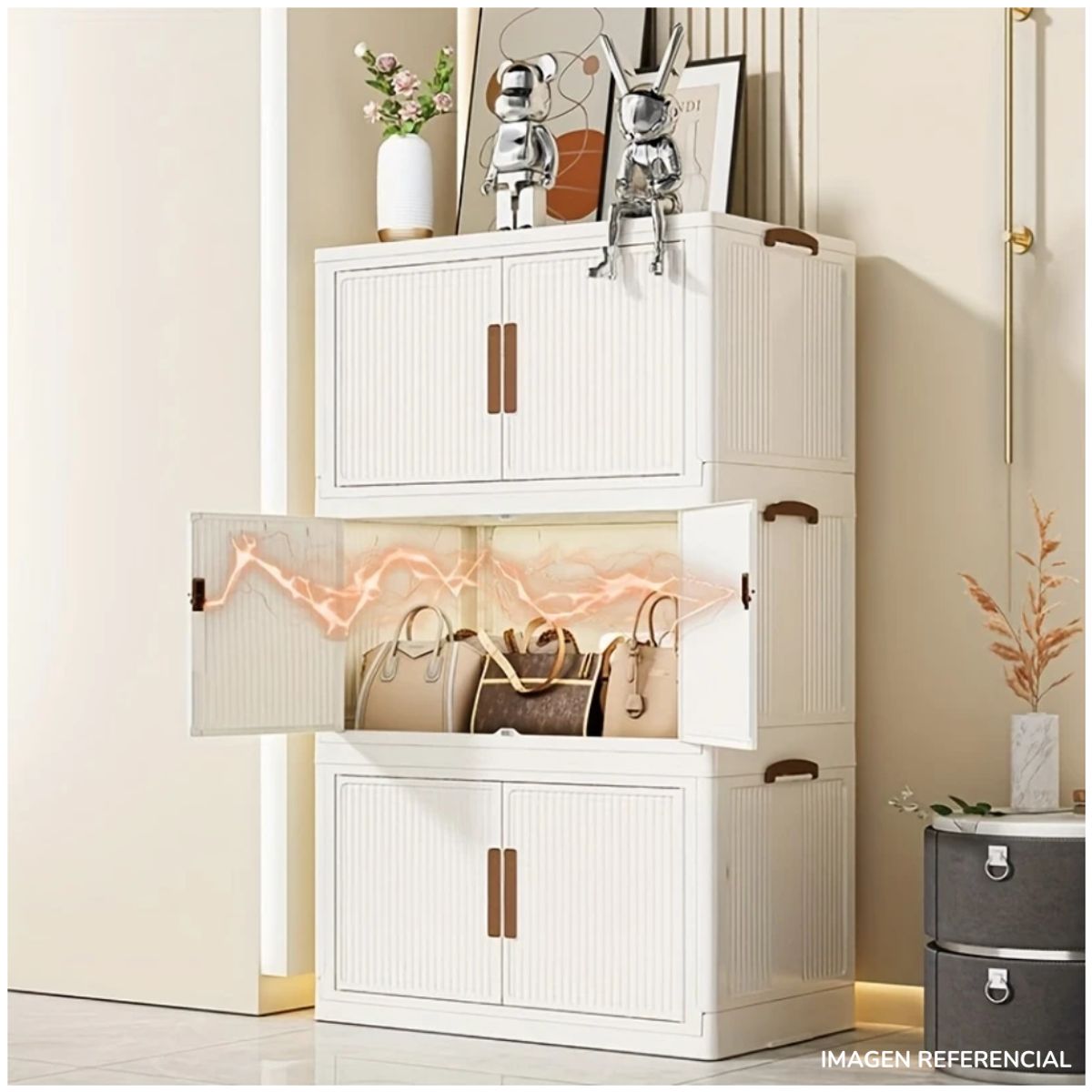 GENERICO - Armario Estante Organizador Multiusos 4 Niveles 150cm x 68 cm