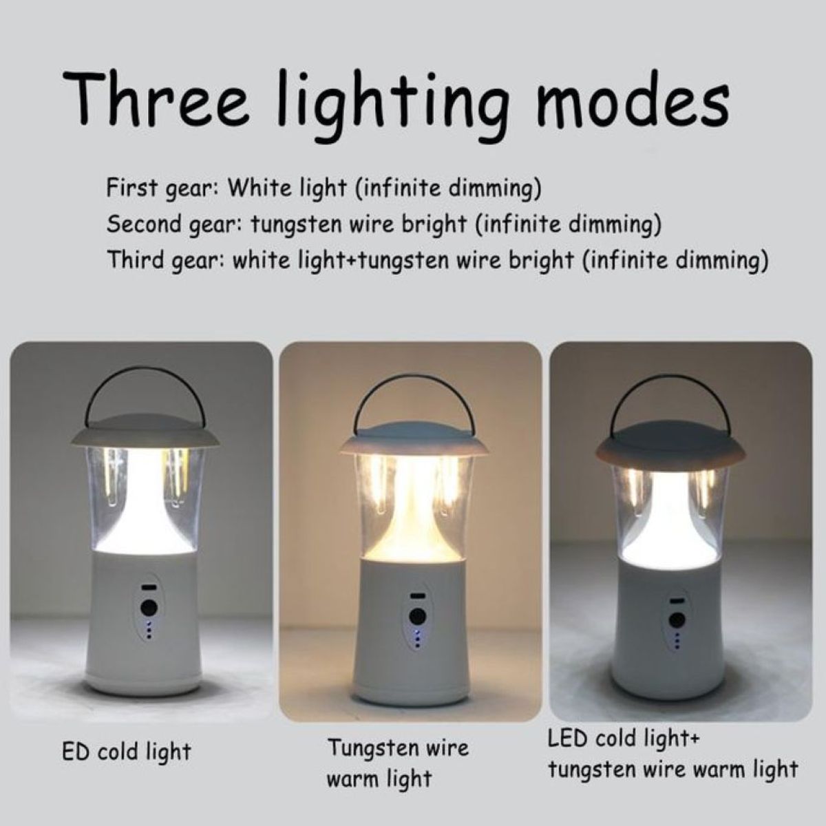 GENERICO - Lámpara para Camping Recargable con USB