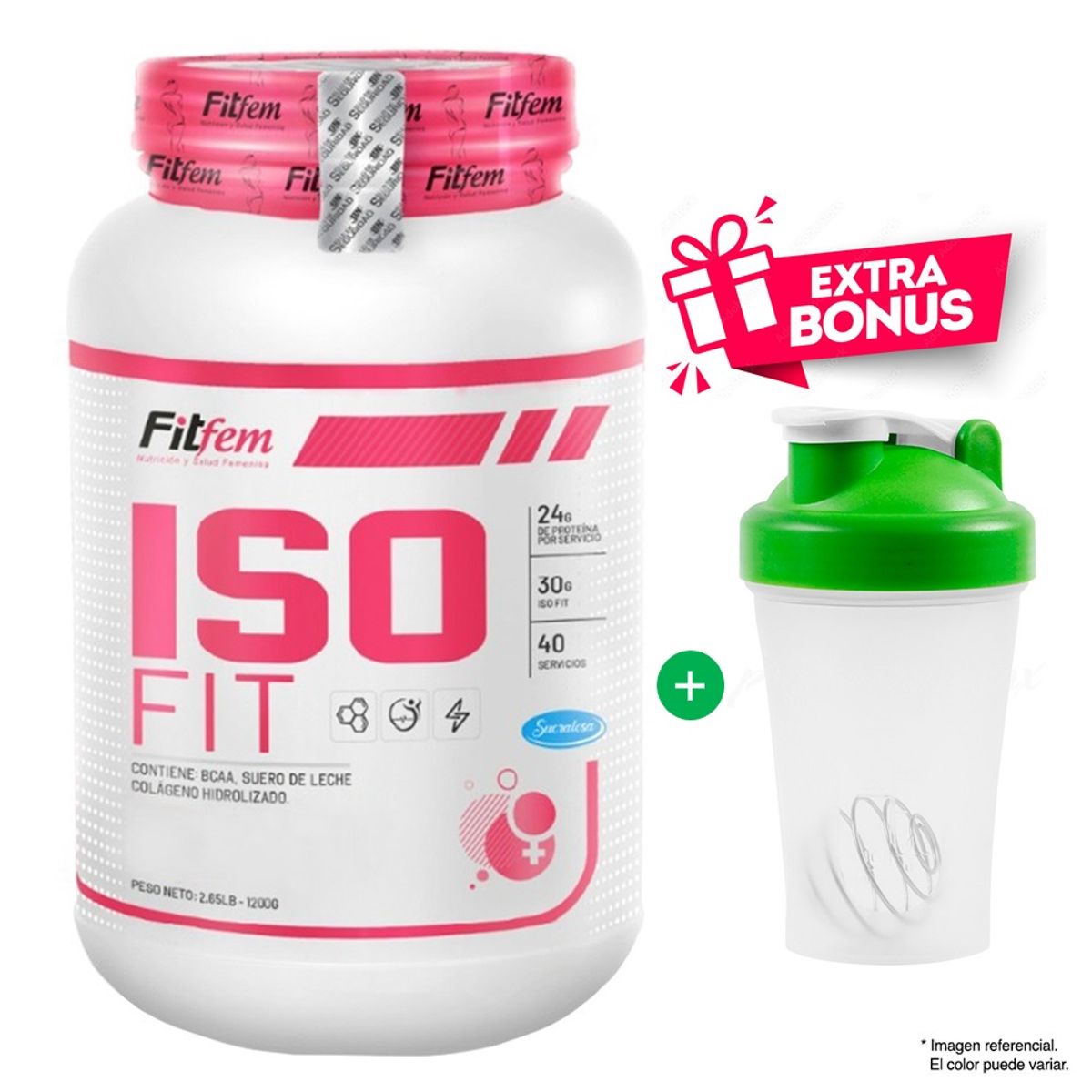 FITFEM - Proteína Fitfem Iso Fit 1.1 kg Chocolate + Shaker