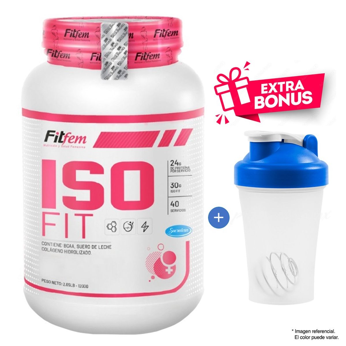 FITFEM - Proteína Fitfem Iso Fit 1.1 Kg Chocolate + Shaker