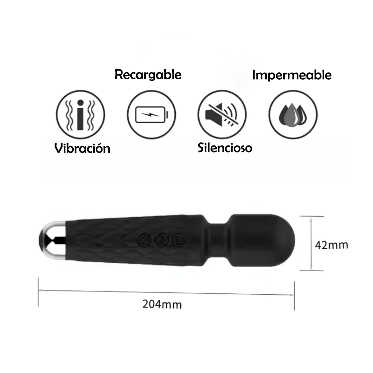 GENERICO - Vibrador 20 velocidades - Negro