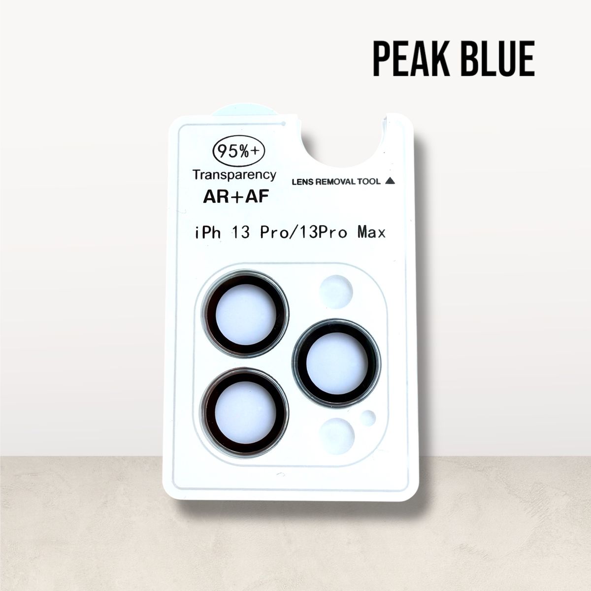 GENERICO - Protector de Cámara para iPhone 13 Pro Max AR + AF Peak Blue