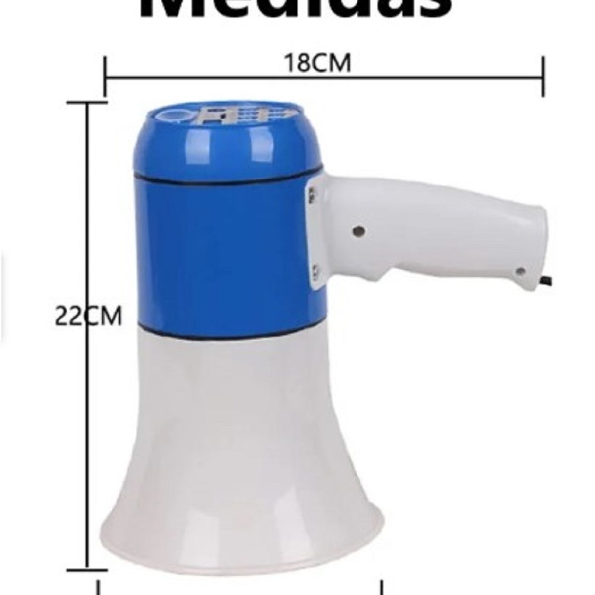 GENERICO - Megáfono con grabadora y batería portátil - AZUL