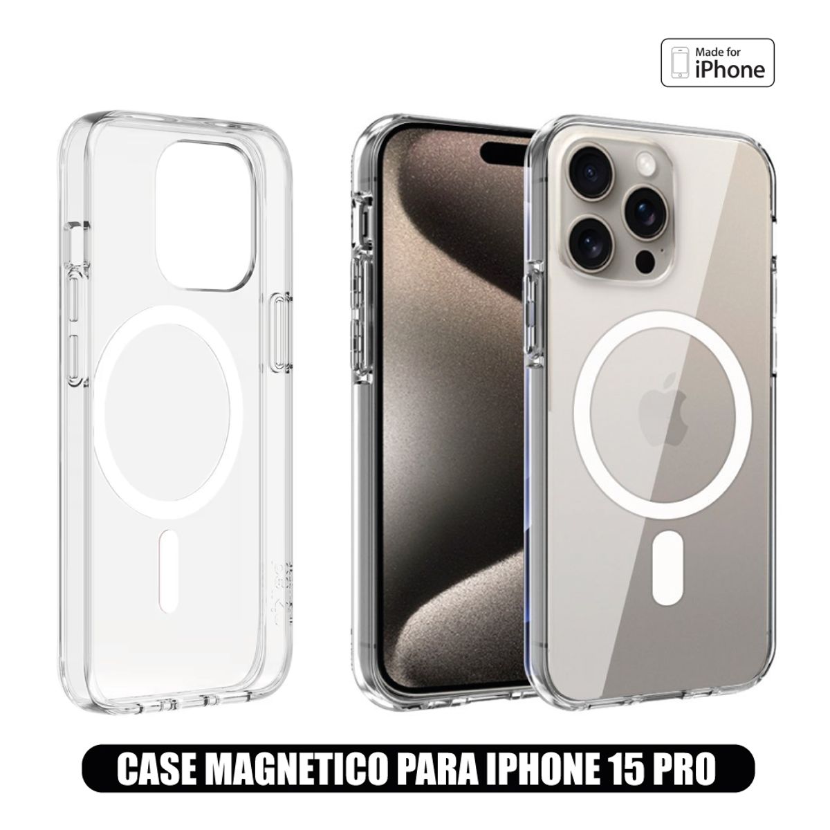 CASE - Case Magnetico Transparente para iPhone 15 PRO