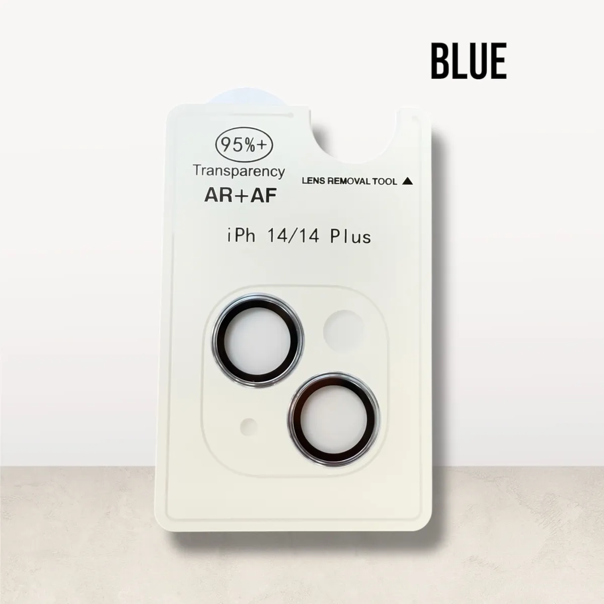 GENERICO - Protector de Cámara para iPhone 14 Plus AR + AF Azul